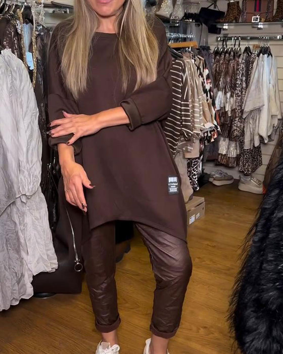 Round - neck Loose - fitting Sweatshirt