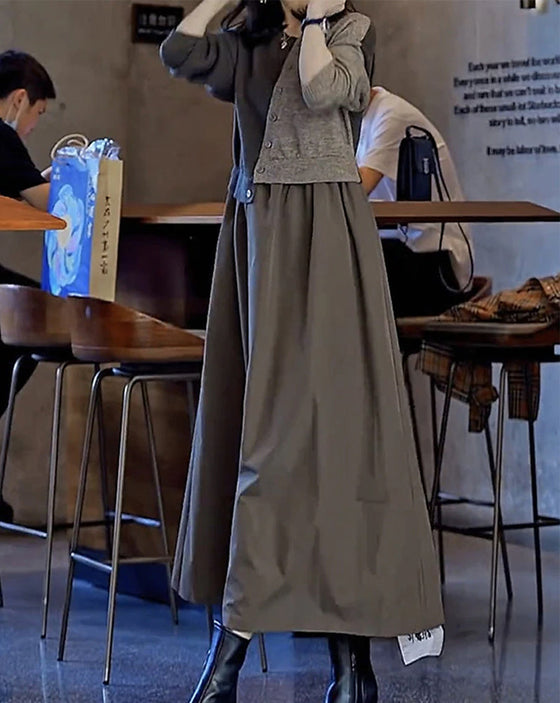 Women's Casual Midi Sweater Dress