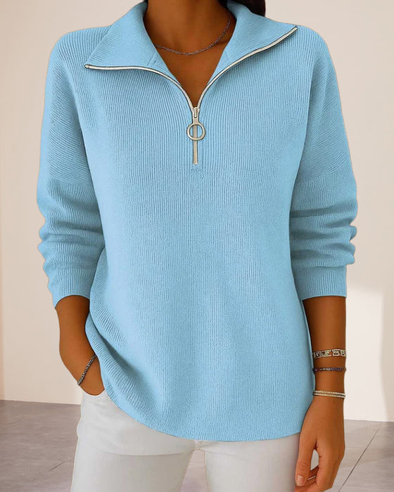 Half-zip Fashion Pullover Sweater