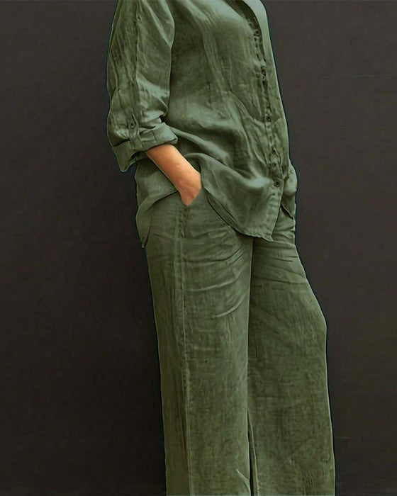 Long Sleeve Shirt Elastic Long Set