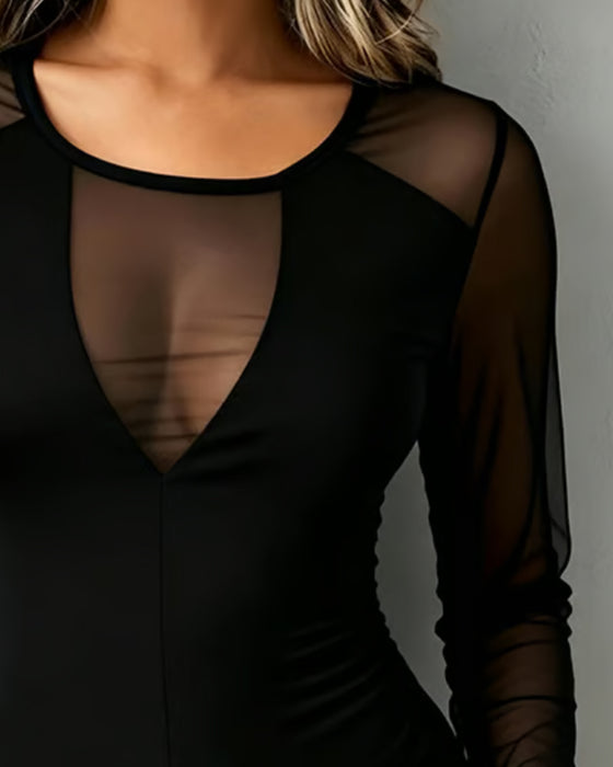 V-Neck Trendy Long Sleeve Blouse