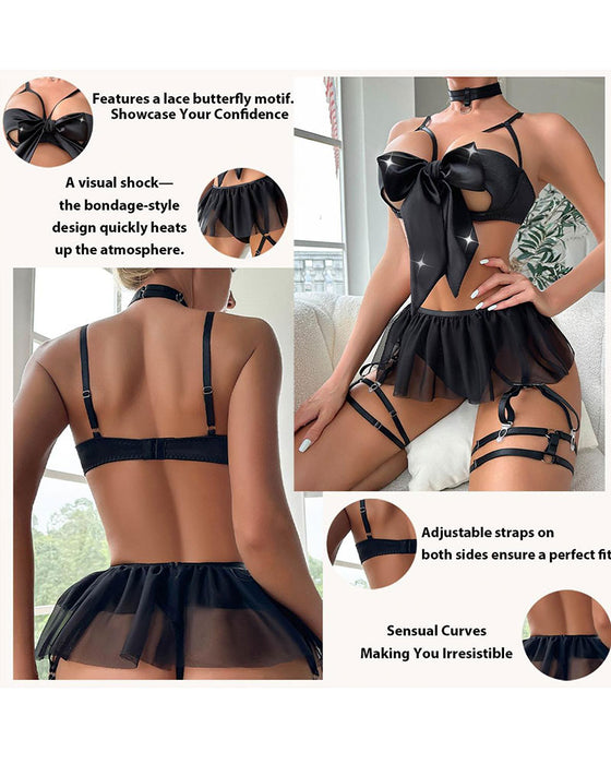 Sexy Bow Two-Piece Pajama Set