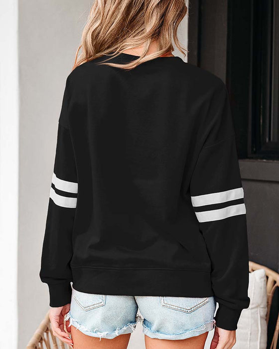 Color-Block Long-Sleeve Crew-Neck Sweatshirt