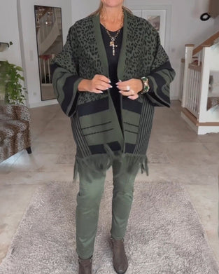 Leopard Print Long Sleeve Cardigan