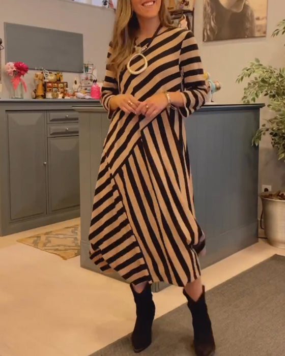Striped Loose Casual Dress