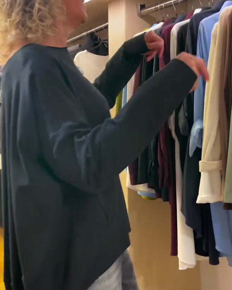 Loose Casual Solid Color Top