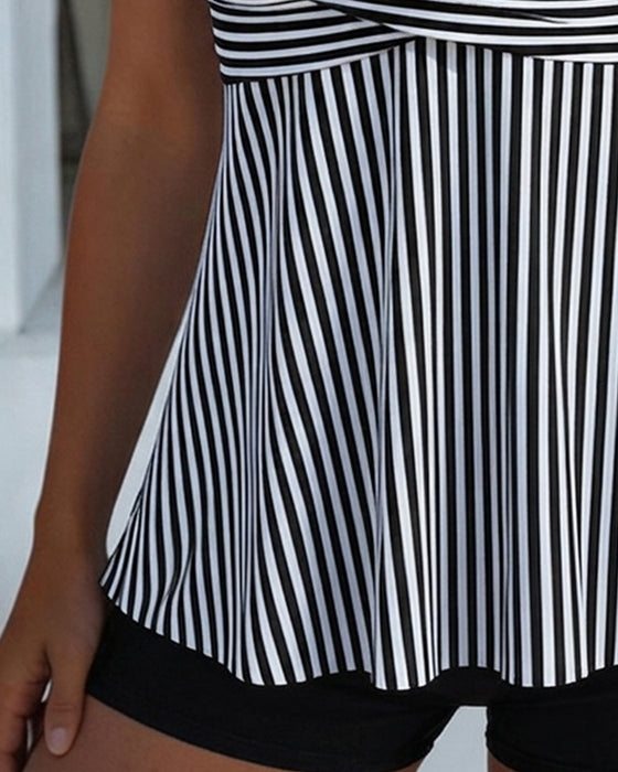 Striped Camisole Two-Piece Tankini