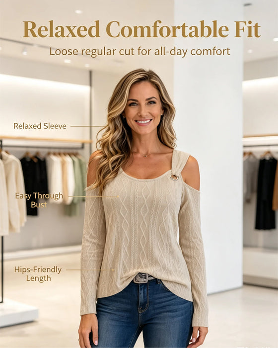 Metal Button Long Sleeve Top