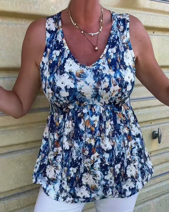 Sexy Printed Sleeveless Tank Top
