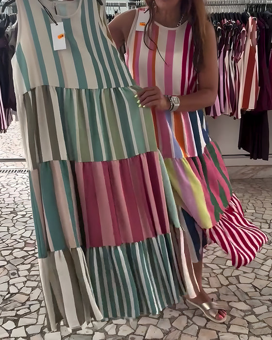 Sleeveless Round Neck Dress