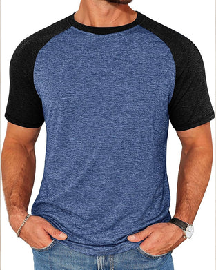 Contrast Round Neck Men's Fitted T-Shirt
