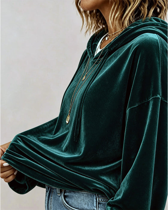 Solid Color Long Sleeve Hoodie