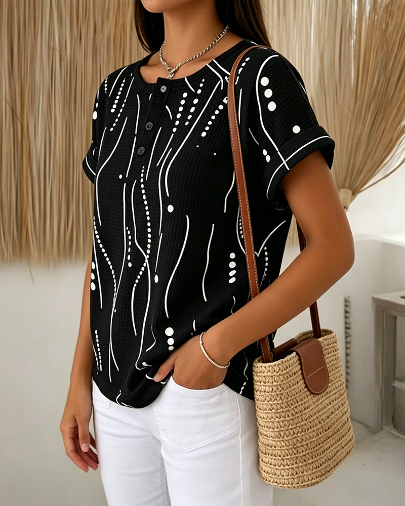 Round Neck Short-Sleeved T-Shirt