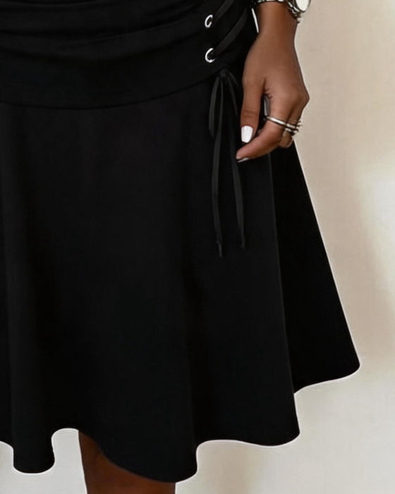Sweetheart Neck Tie Strappy Dress