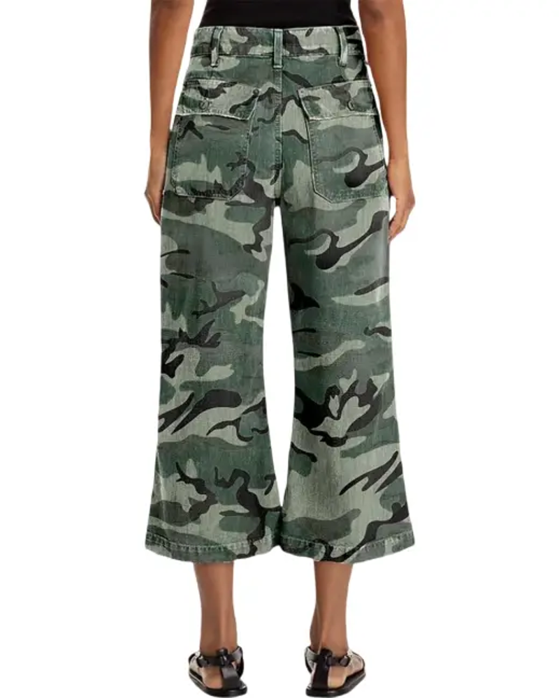Cargo Wide-Leg Cropped Pants