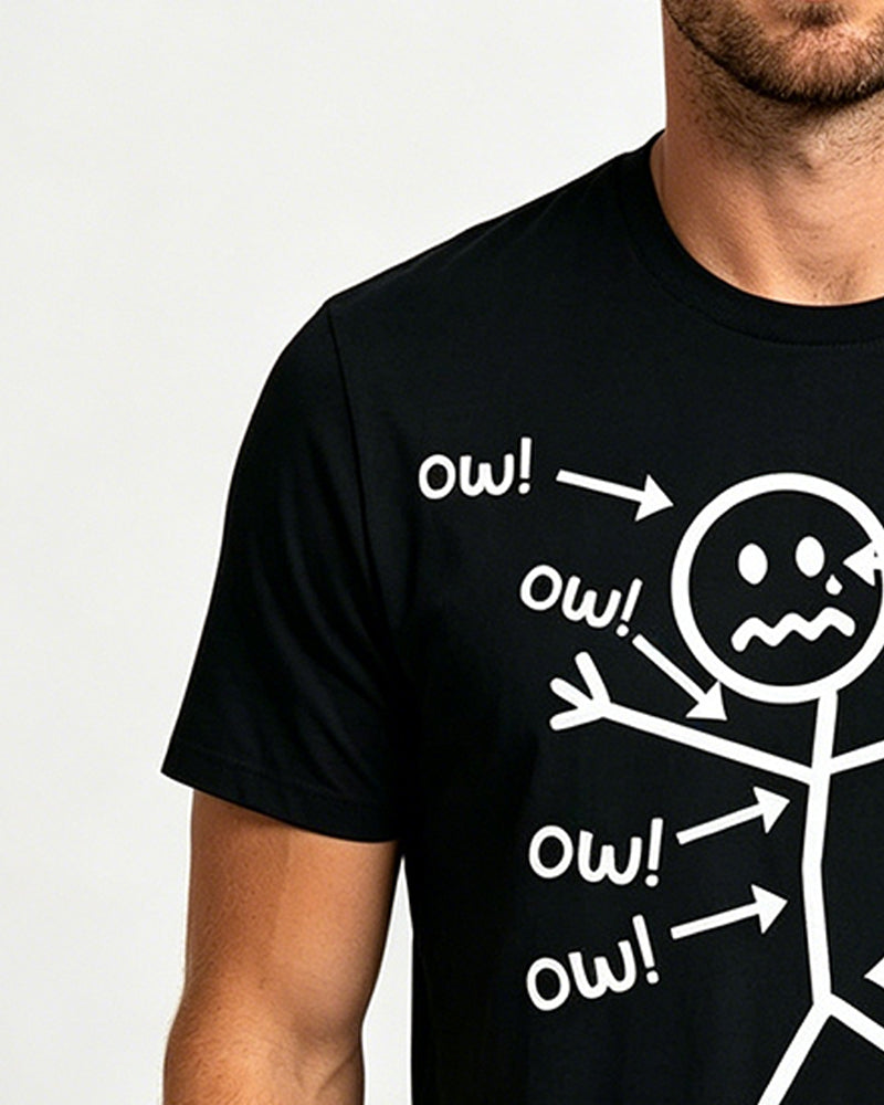 Match Print Cotton Casual T-Shirt