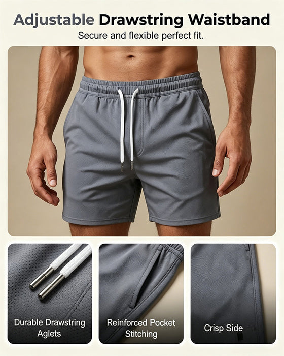 Striped Polo Men's Shorts Set