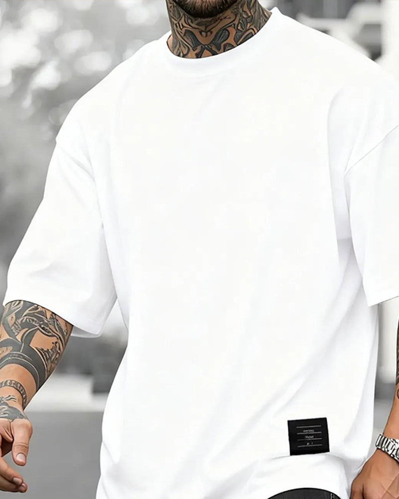 Crewneck Loose Woven Label T-Shirts