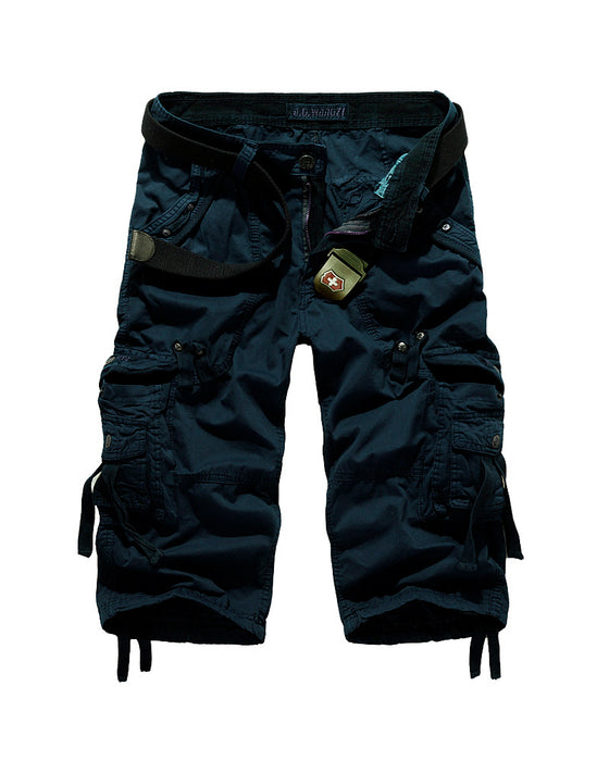 Multi-Pocket Casual Cargo Five-Minute Shorts