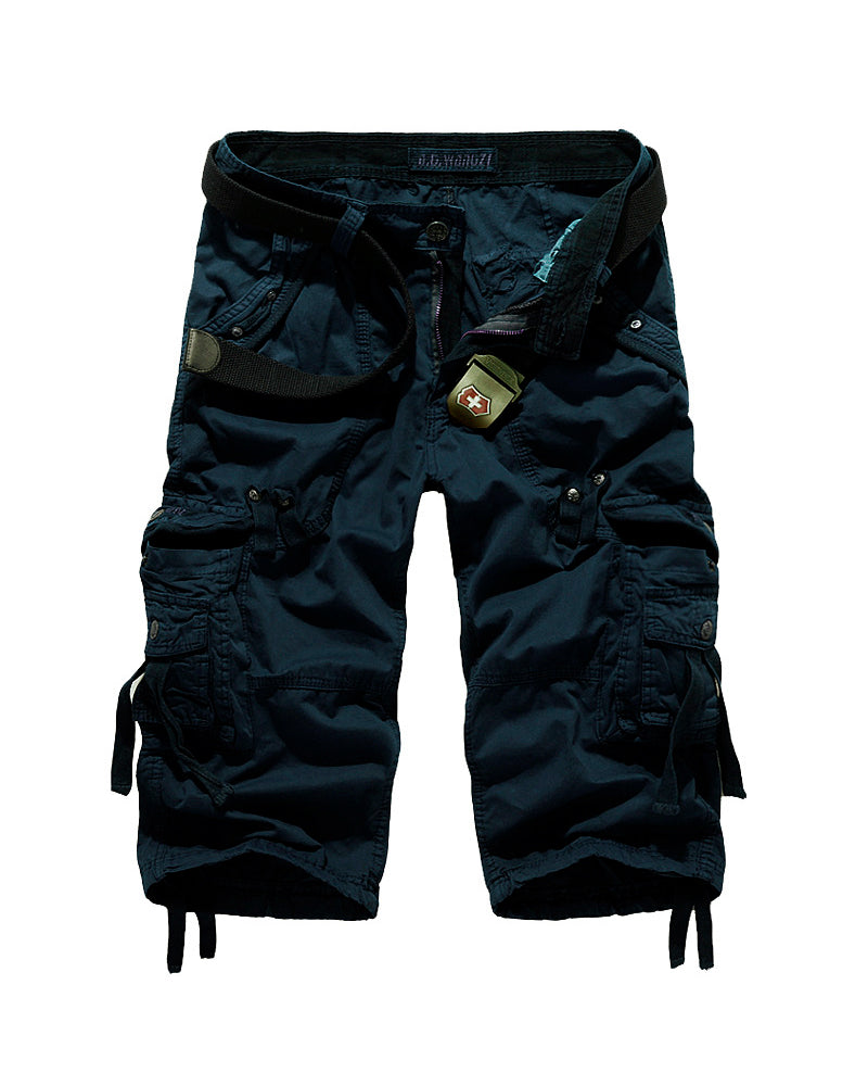 Multi-Pocket Casual Cargo Five-Minute Shorts
