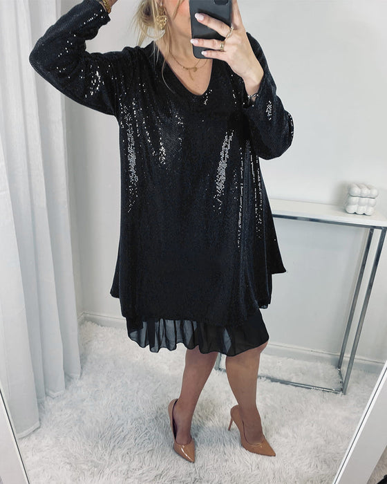 Elegant Loose Dress with Long Sleeve