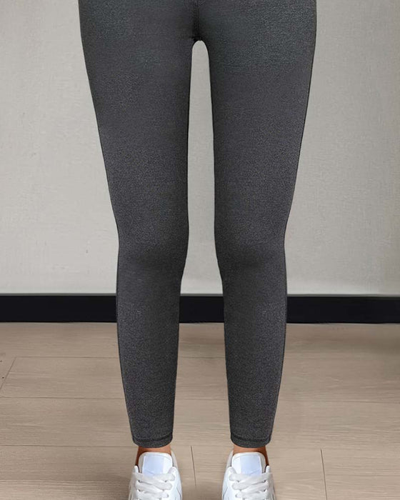 Women's Pocket Solid Skinny Casual Pant