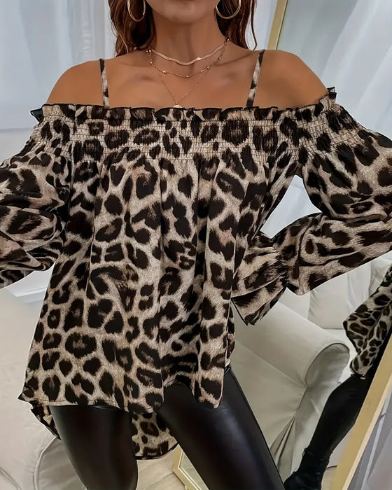 Leopard Print Camisole Blouse