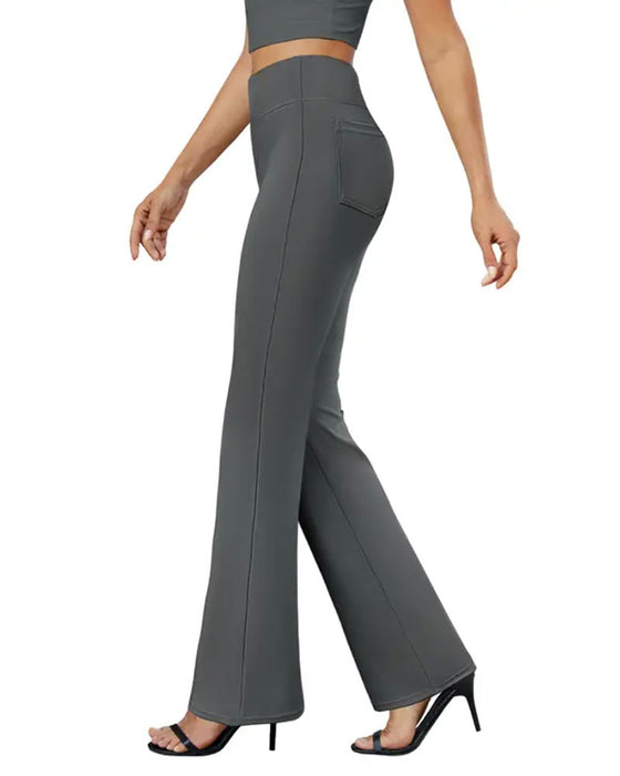 Solid Color Flare Leg Pants