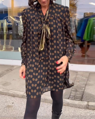 Polka Dot Long Sleeve Dress