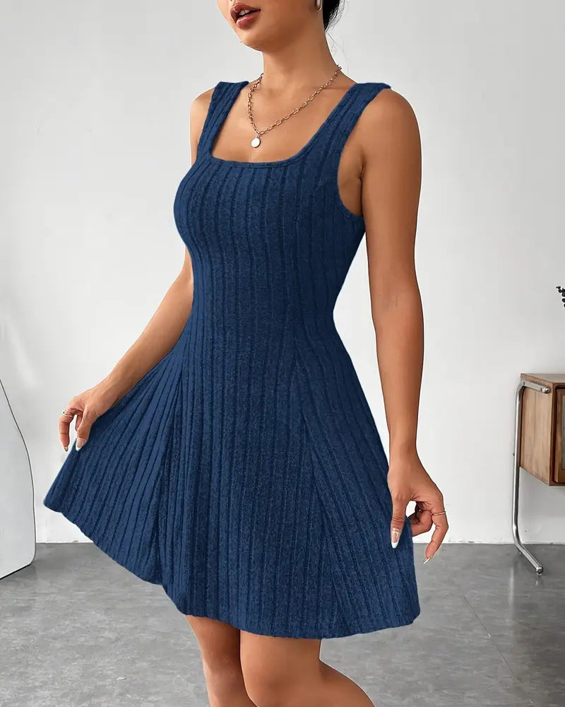 Hoodie Top Tank Dress Two-Piece Set
