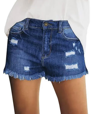 Raw Hem Denim Shorts
