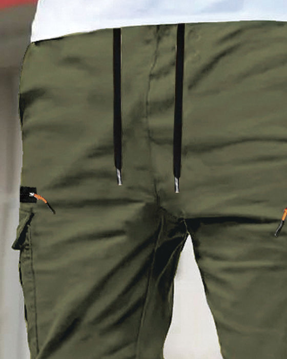 Men's Elastic Cuff Solid Color Relaxed Pant