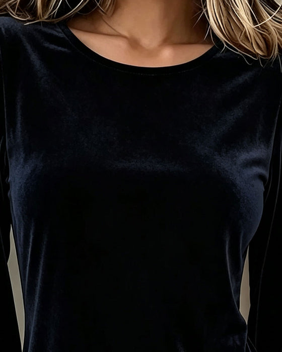 Round Neck Puff Sleeve Lace Patchwork Top