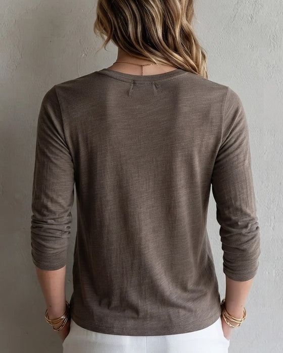 Hem Tie Long Sleeve T-Shirt