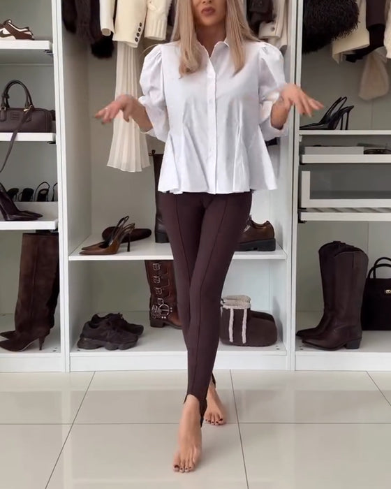French-Style Puff Sleeve Shirt