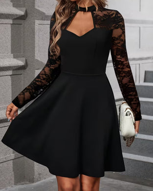 Lace Patchwork Fashion Party Dress