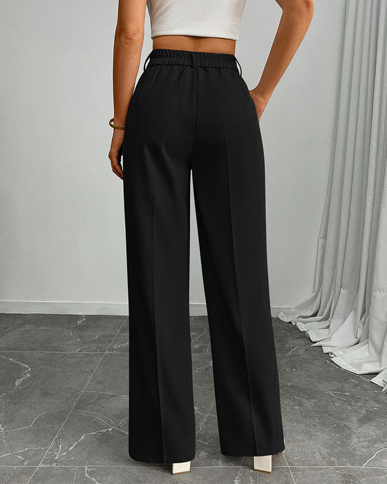 Casual Loose Straight Wide-Leg Pants