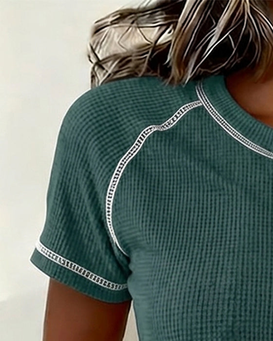 Waffle Weave Henley T-Shirt