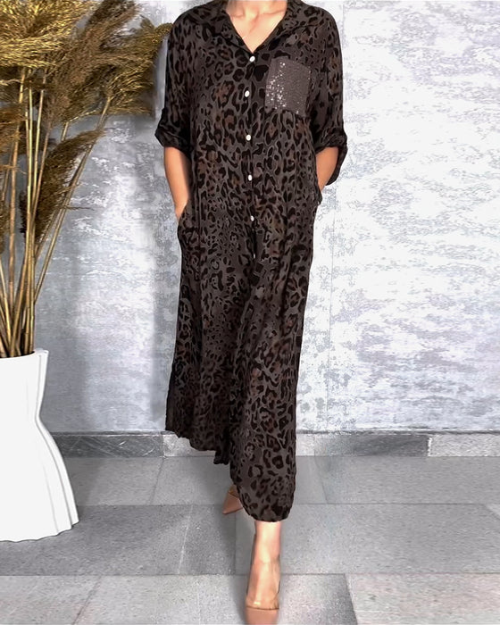 Printed Leopard Dress