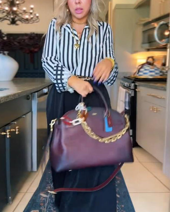 Vertical Striped Elegant Blouse