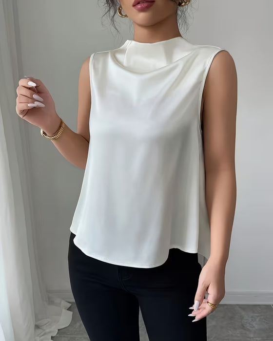 Asymmetrical V-back Design Tank Top