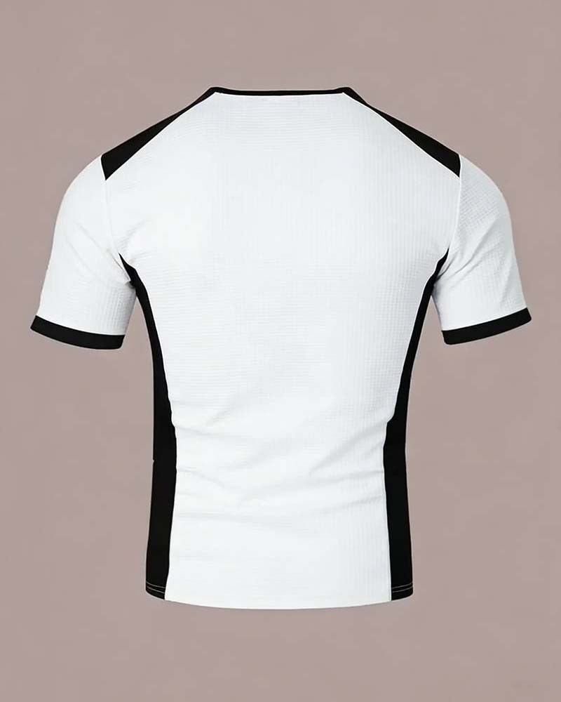 Men's Color-Block Waffle T-Shirt
