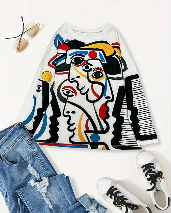 Abstract Printed Top