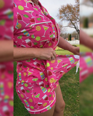 Wine Bottle Print Casual Two-Piece Sets