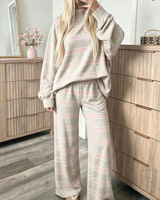 Striped Women's Casual Set