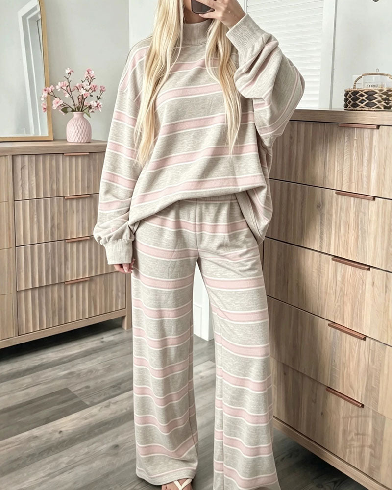 Striped Women's Casual Set