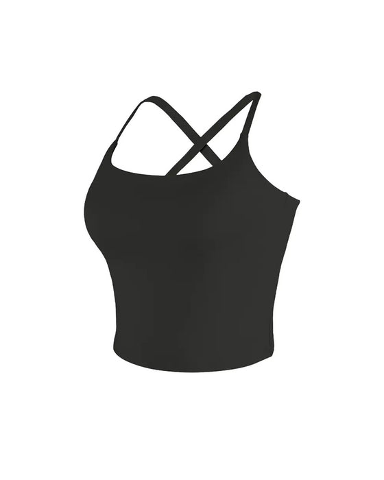 Back Cross Solid Cami Top