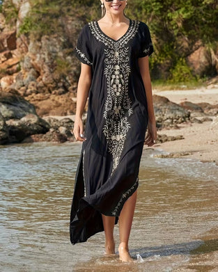 Ethnic Style Retro Short-Sleeved Dress