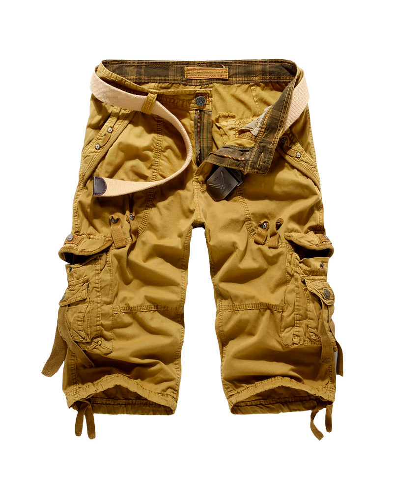 Multi-Pocket Casual Cargo Five-Minute Shorts