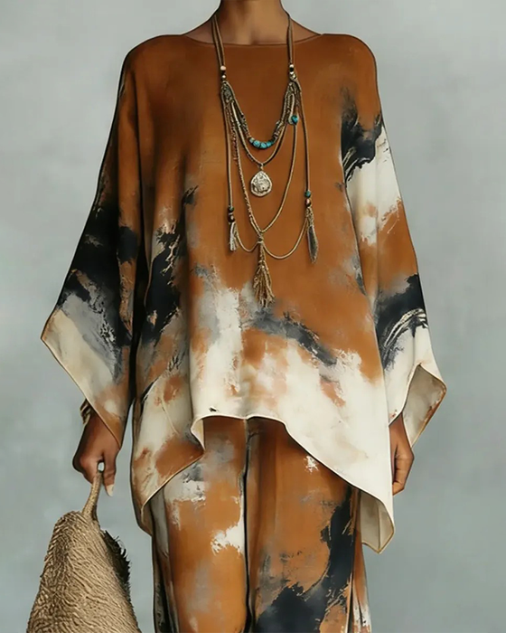 Casual Fashion Wide Leg Pants Set